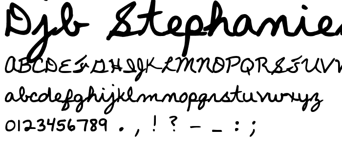 DJB STEPHANIEscript font